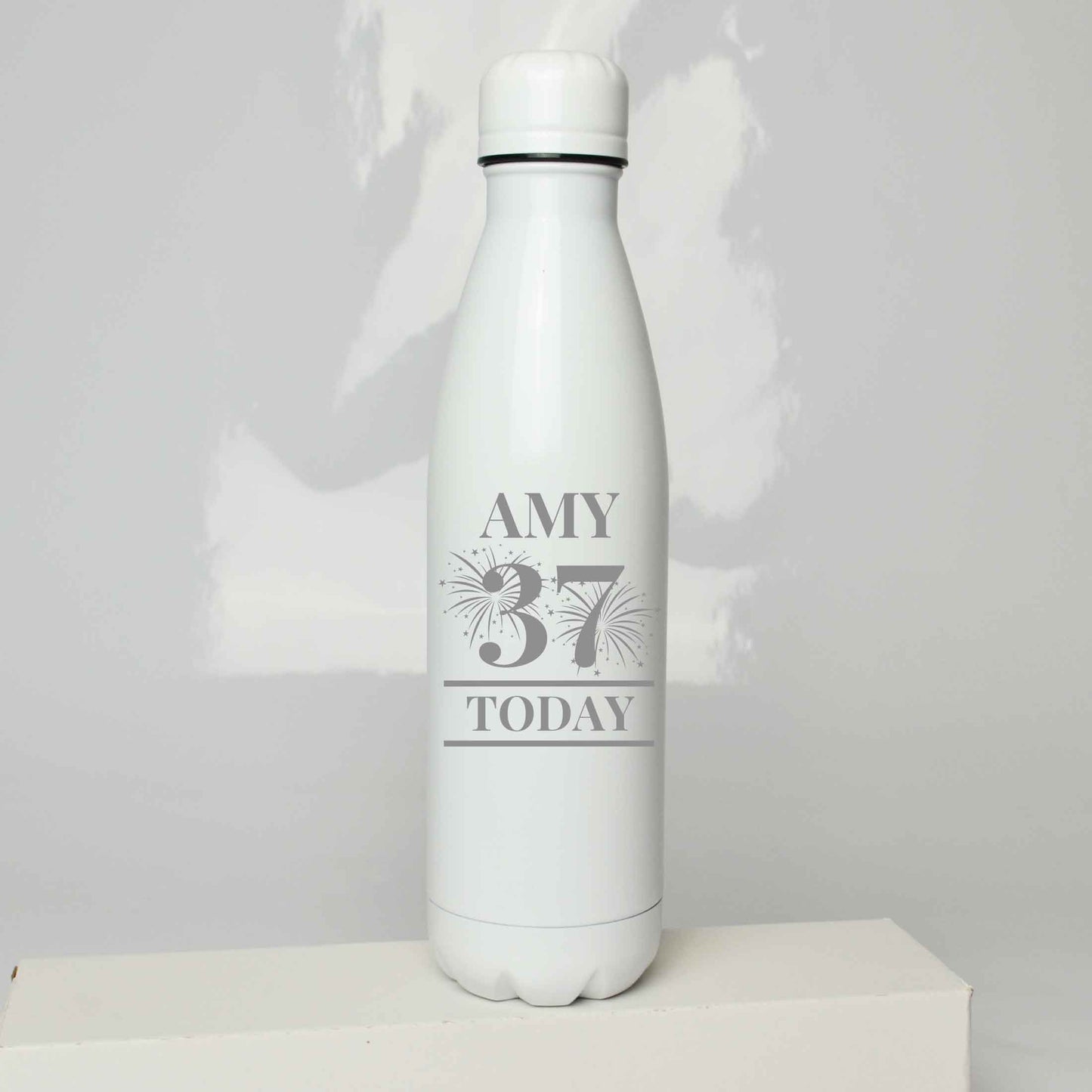 Personalised Birthday Fireworks Engraved Thermos Bottle 500ml