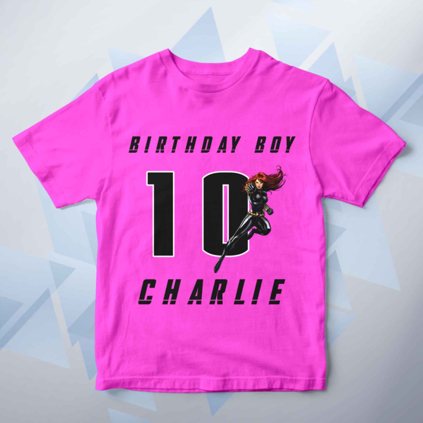 Personalised Super Hero Widow Birthday Classic Kid's T Shirt