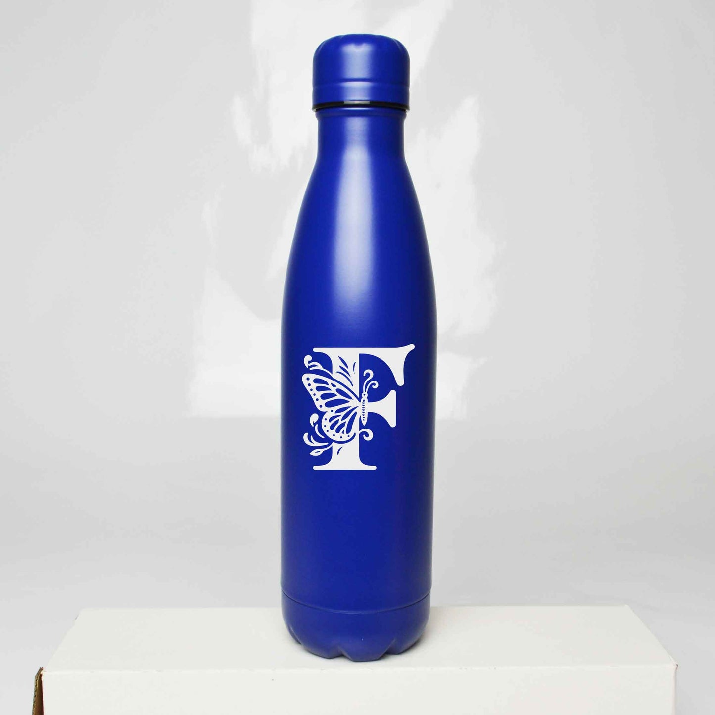 Personalised Butterfly Initials Engraved Thermos Bottle 500ml