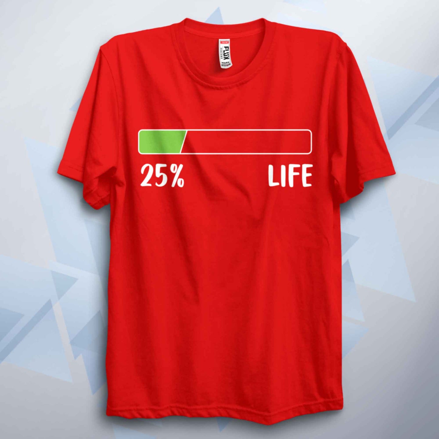 Personalised Life Percentage Bar Funny Unisex T Shirt