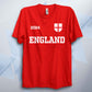 2024 England Flag Football Euro Tribute T Shirt