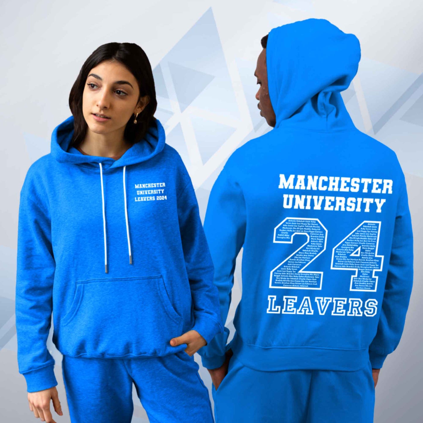 Personalised LEAVERS 2024 Name On Top Hoodie Custom Names