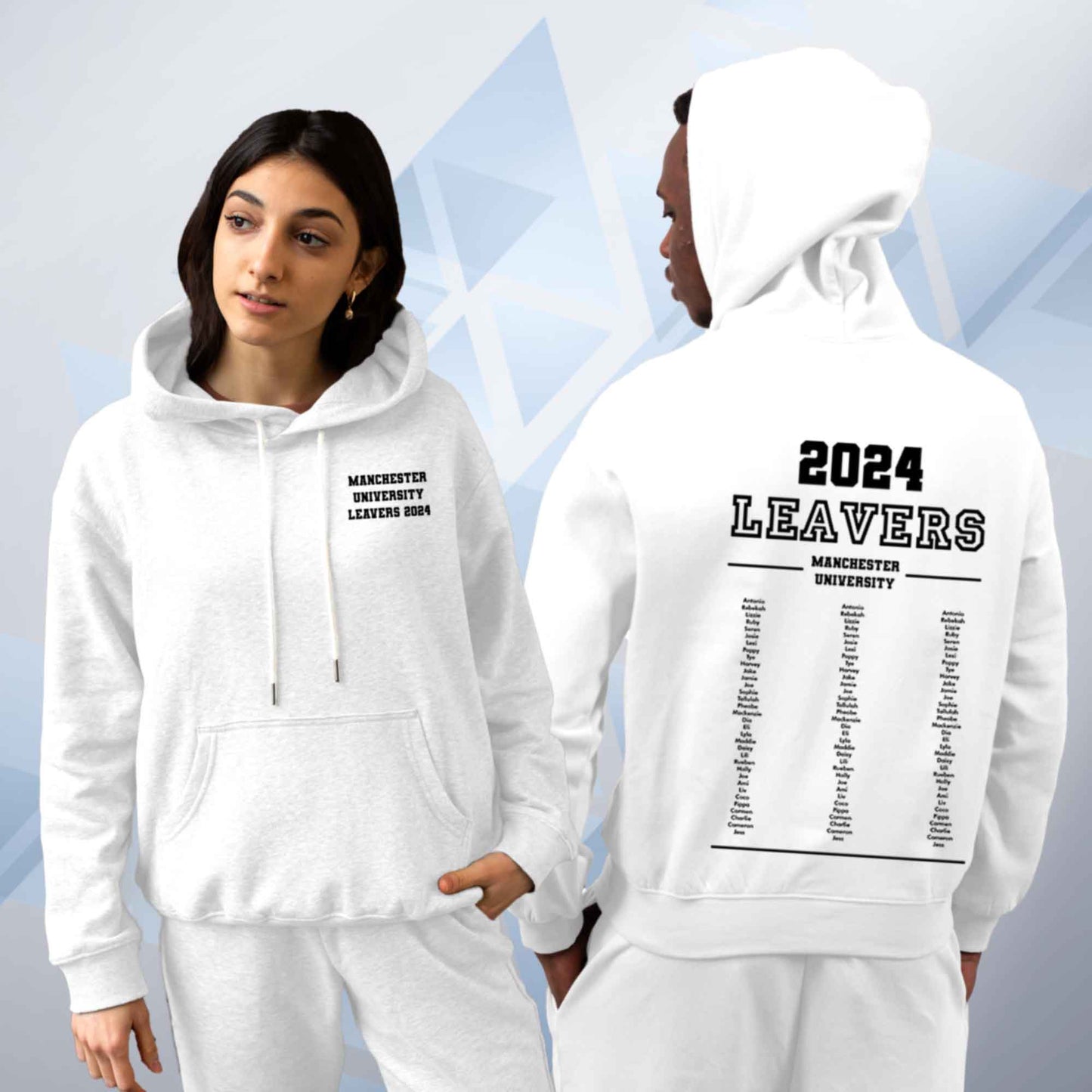 Personalised LEAVERS List 2024 Hoodie Custom Names