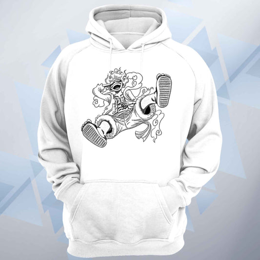 Luffy Gear 5 Line Art Unisex Hoodie