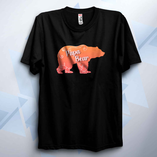 Papa Bear Sunrise T Shirt