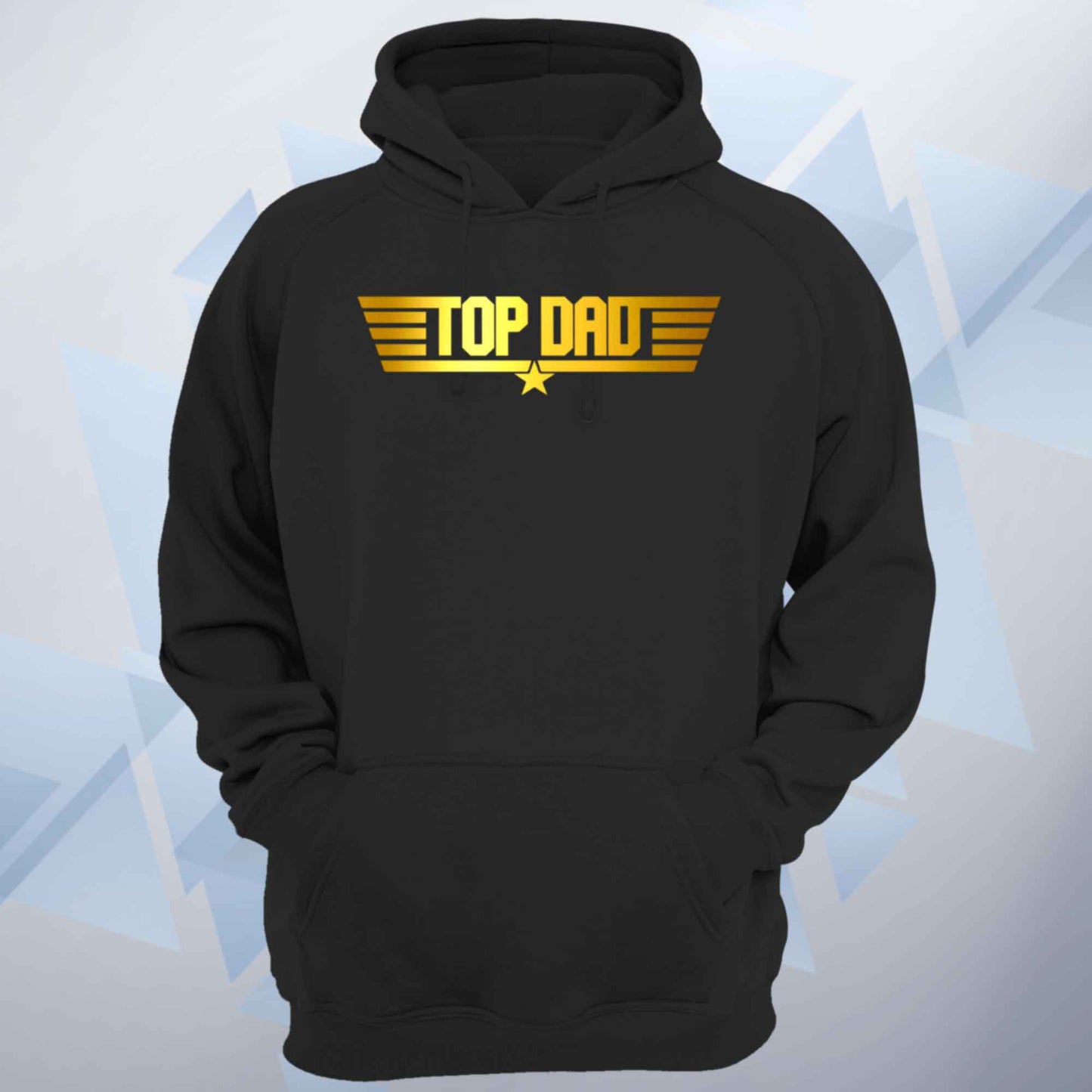 Top Dad Black Logo Hoodie