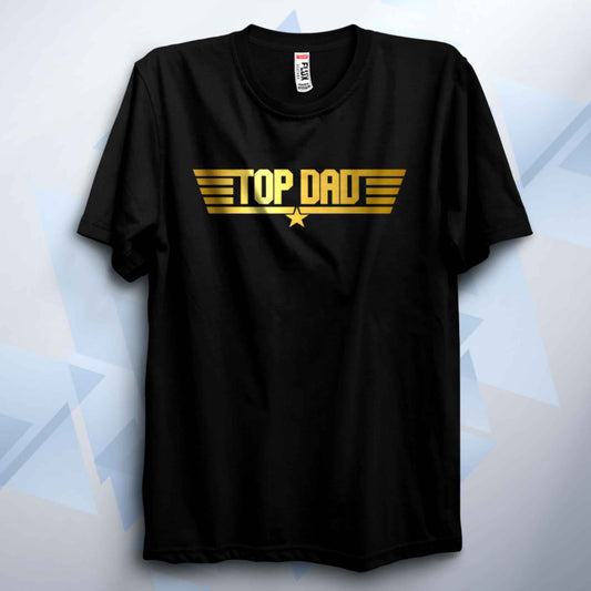 Top Dad Black Logo T Shirt