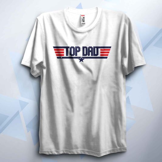 Top Dad Distressed Logo T Shirt