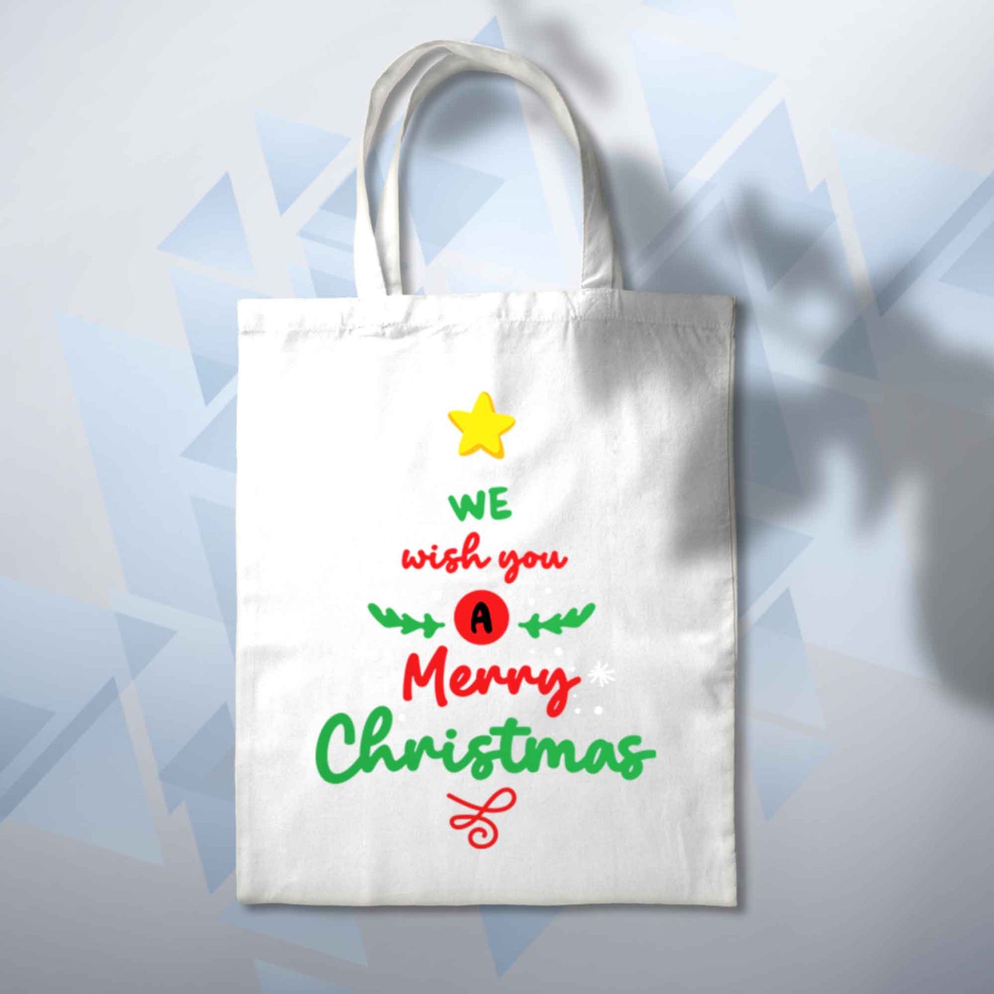 We Wish You A Merry Christmas Tree Tote Bag 10L Bag