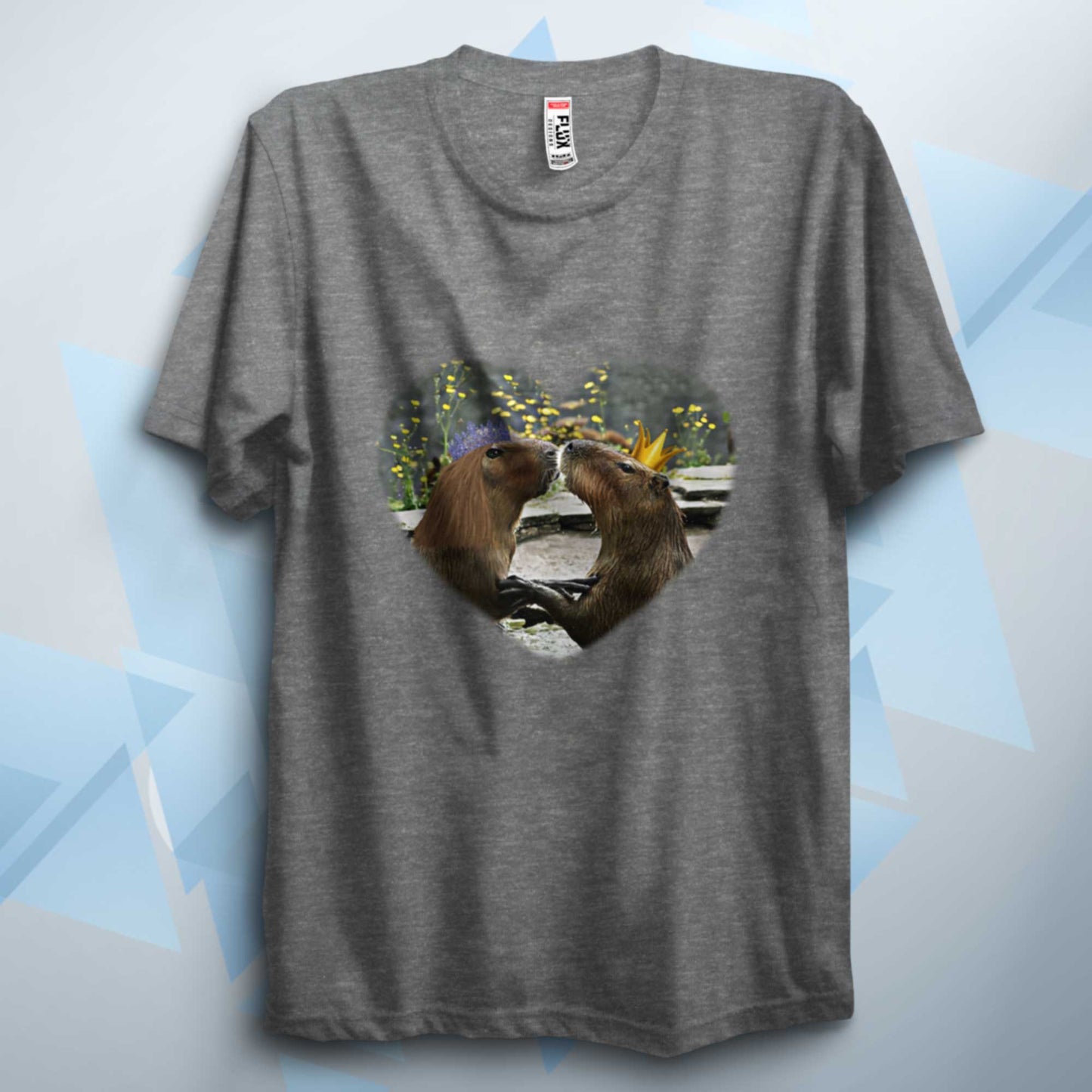 Heart Capybara Kiss T Shirt