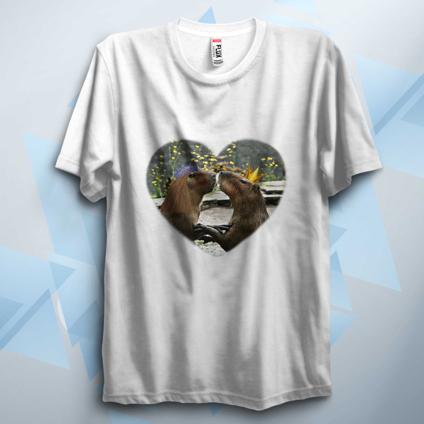 Heart Capybara Kiss T Shirt