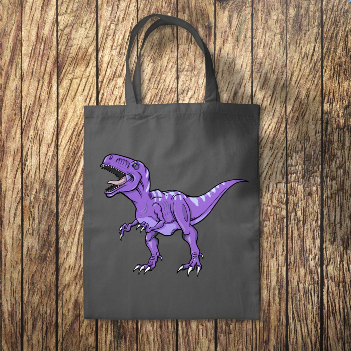 Purple Dinosaur Tote Bag 10L Bag