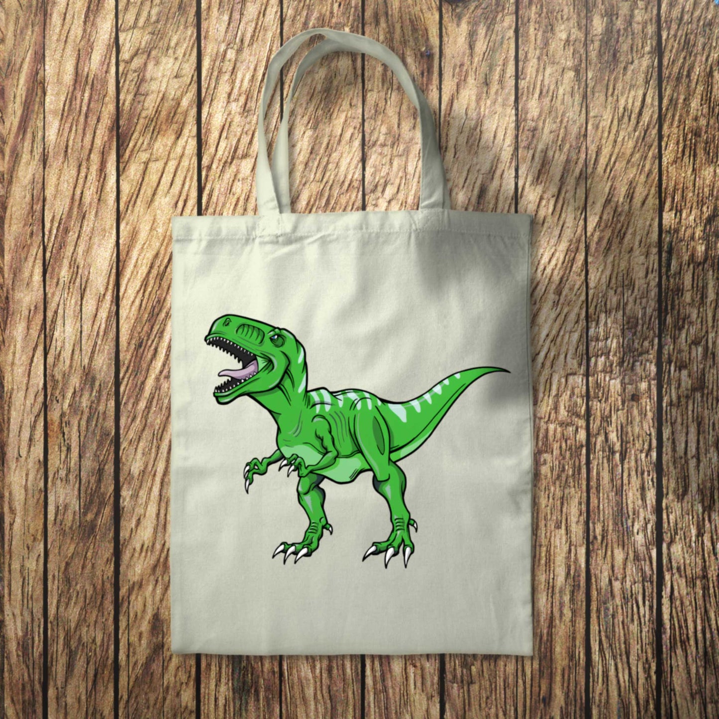 Green Dinosaur Tote Bag 10L Bag