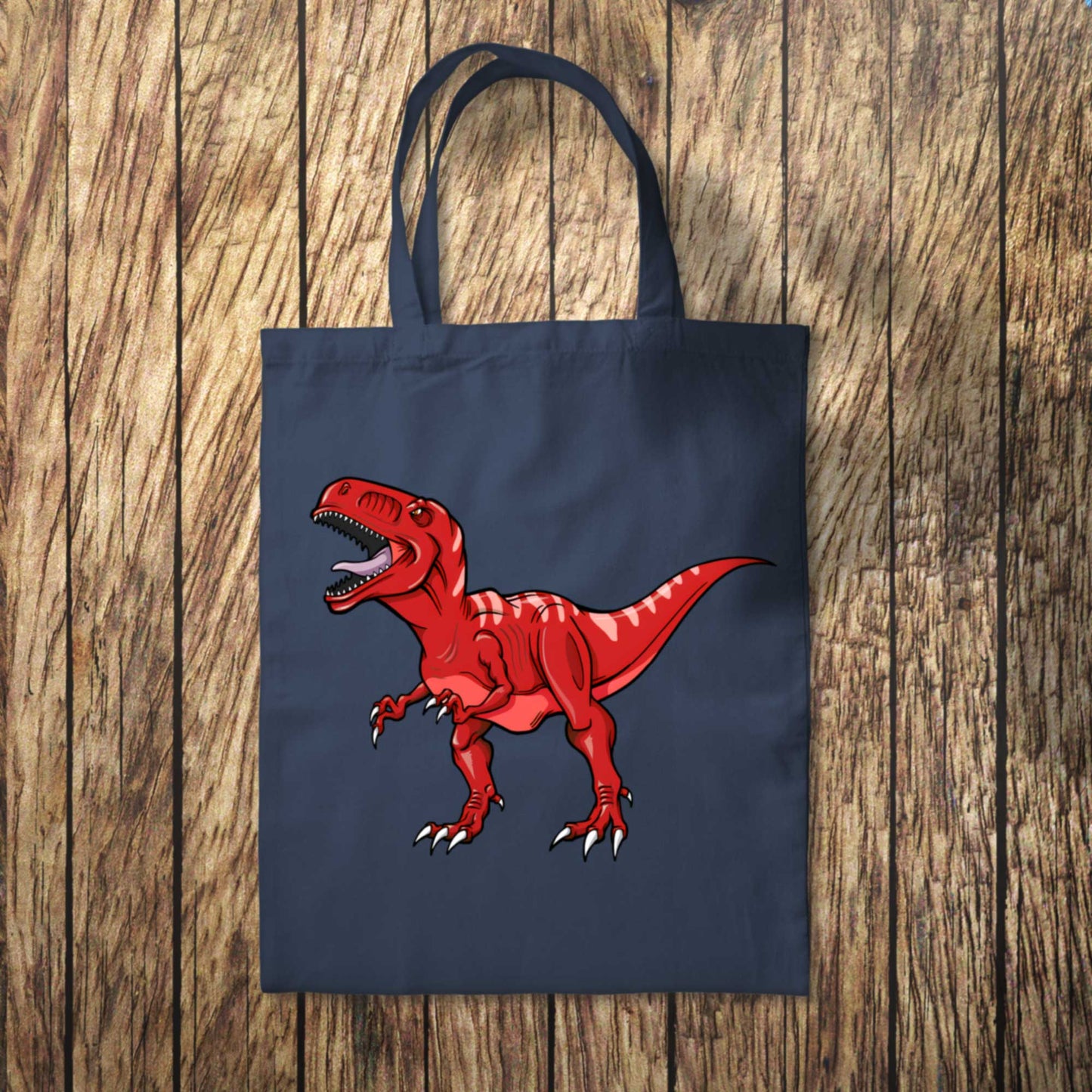 Red Dinosaur Tote Bag 10L Bag