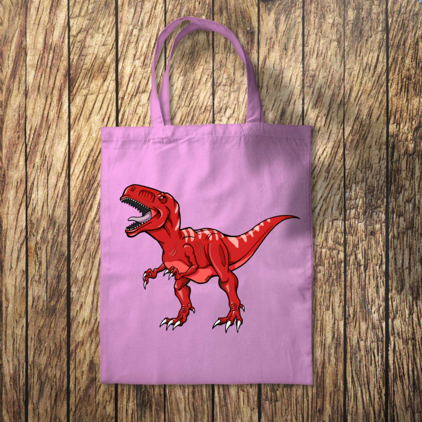 Red Dinosaur Tote Bag 10L Bag