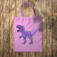 Purple Dinosaur Tote Bag 10L Bag