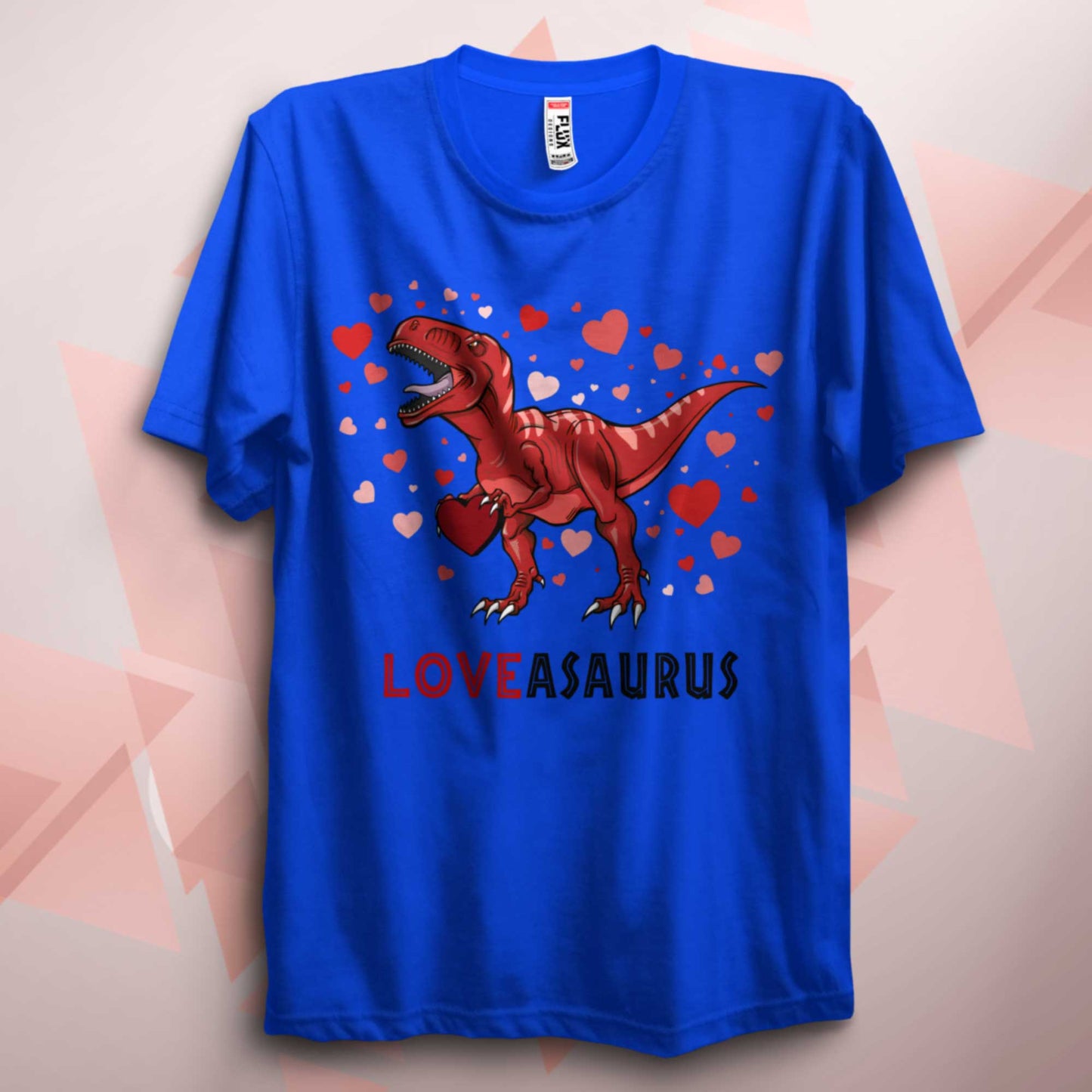 Valentines Loveasaurus Red Dinosaur T Shirt