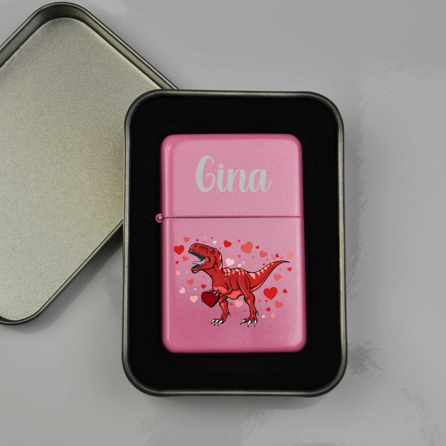 Personalised Valentines Dinosaur Lighter