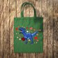 Blue Dinosaur Hearts Tote Bag 10L Bag