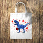 Blue Dinosaur Hearts Tote Bag 10L Bag