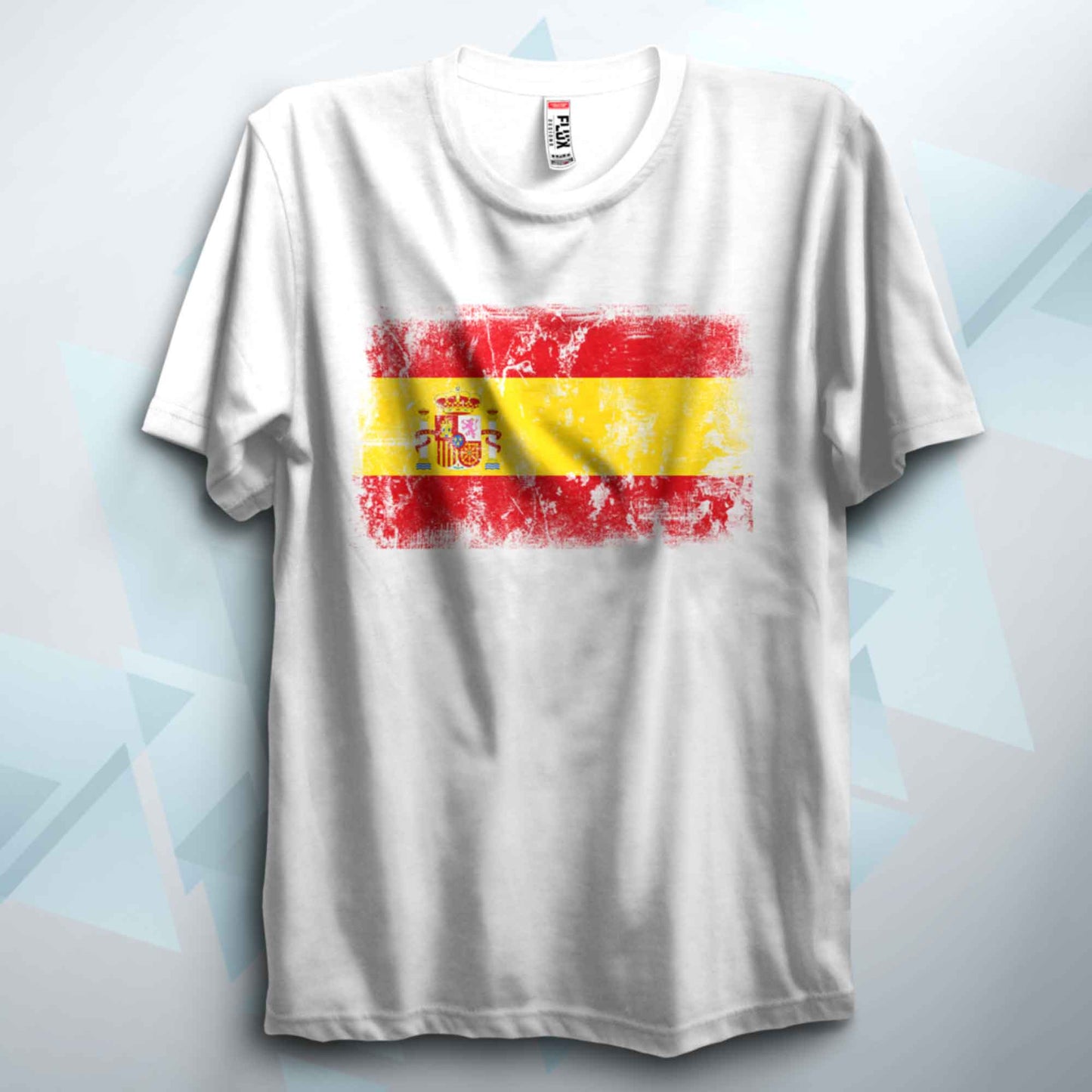 Distressed Spain Flag T Shirt