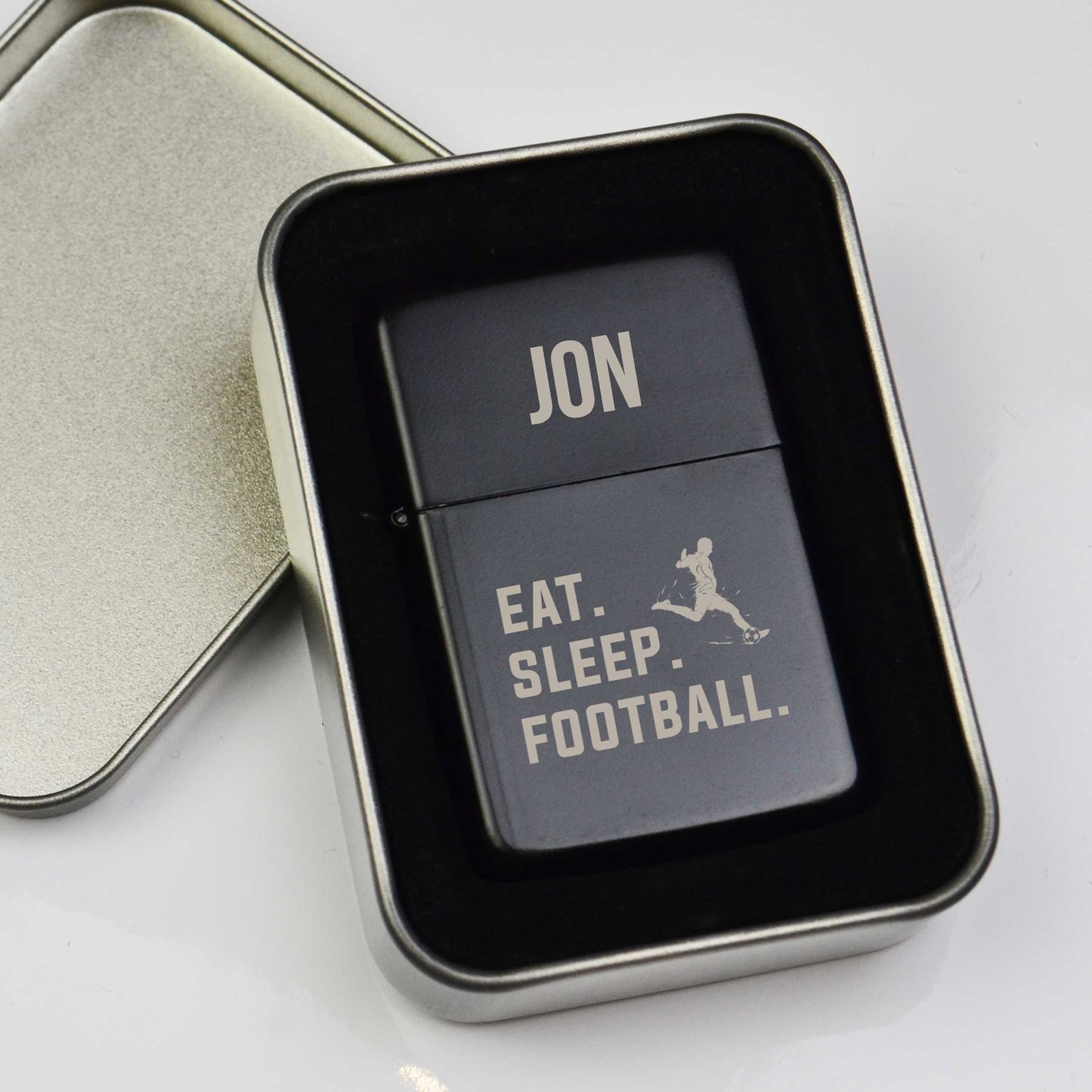 Engraved Eat Sleep Football For Him Lighter