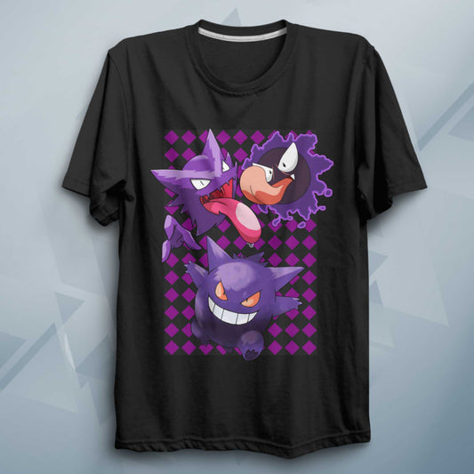 PKMN Gengar Haunter Ghastly T Shirt Anime Shirt - FLUX DESIGNS