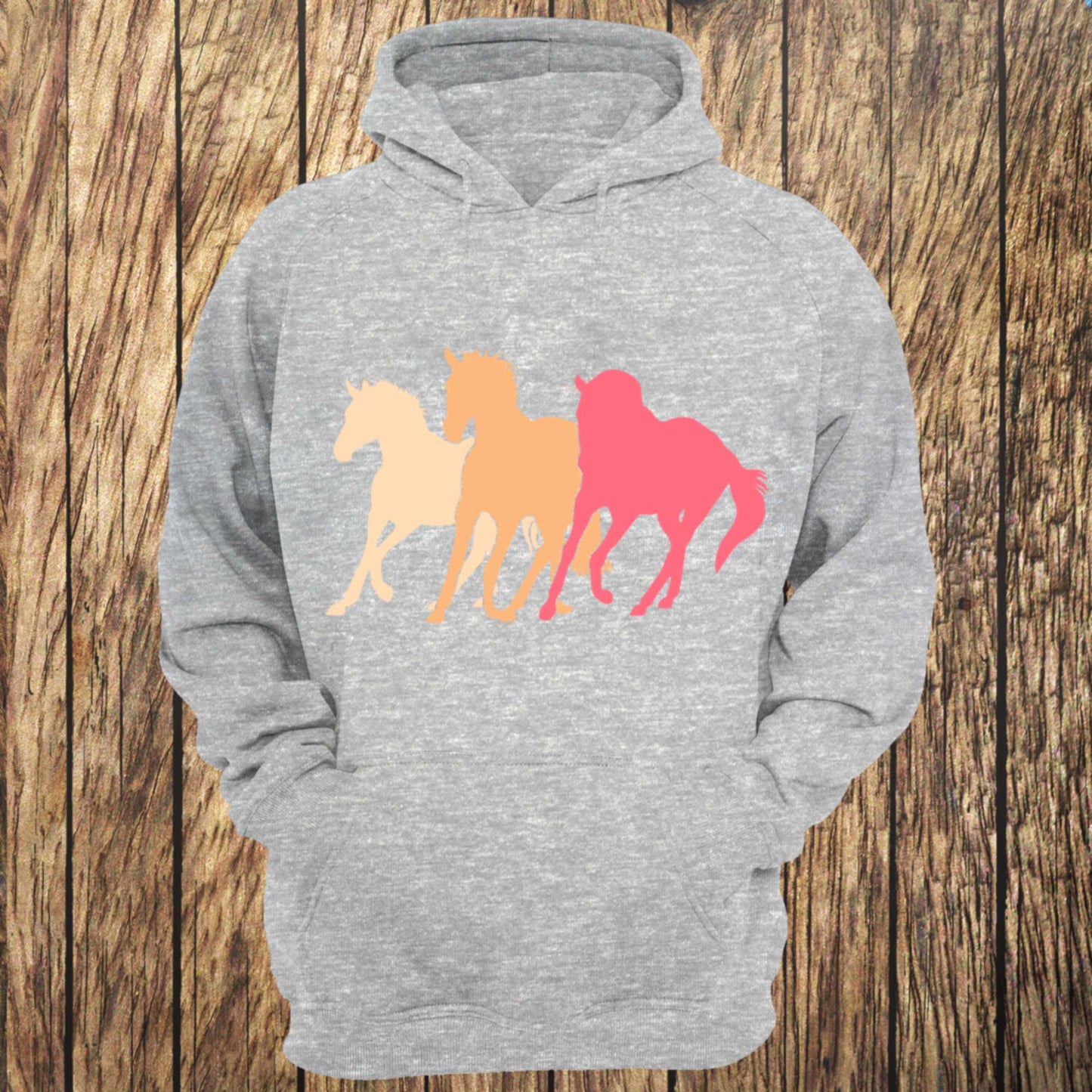 Sunset Wild Horses Unisex Hoodie