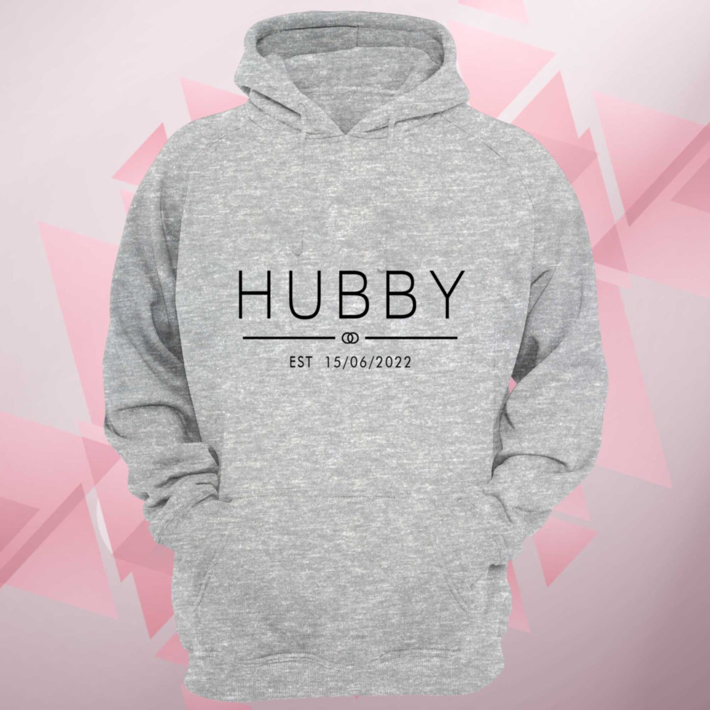 Personalised Hubby Wifey Hoodie Est