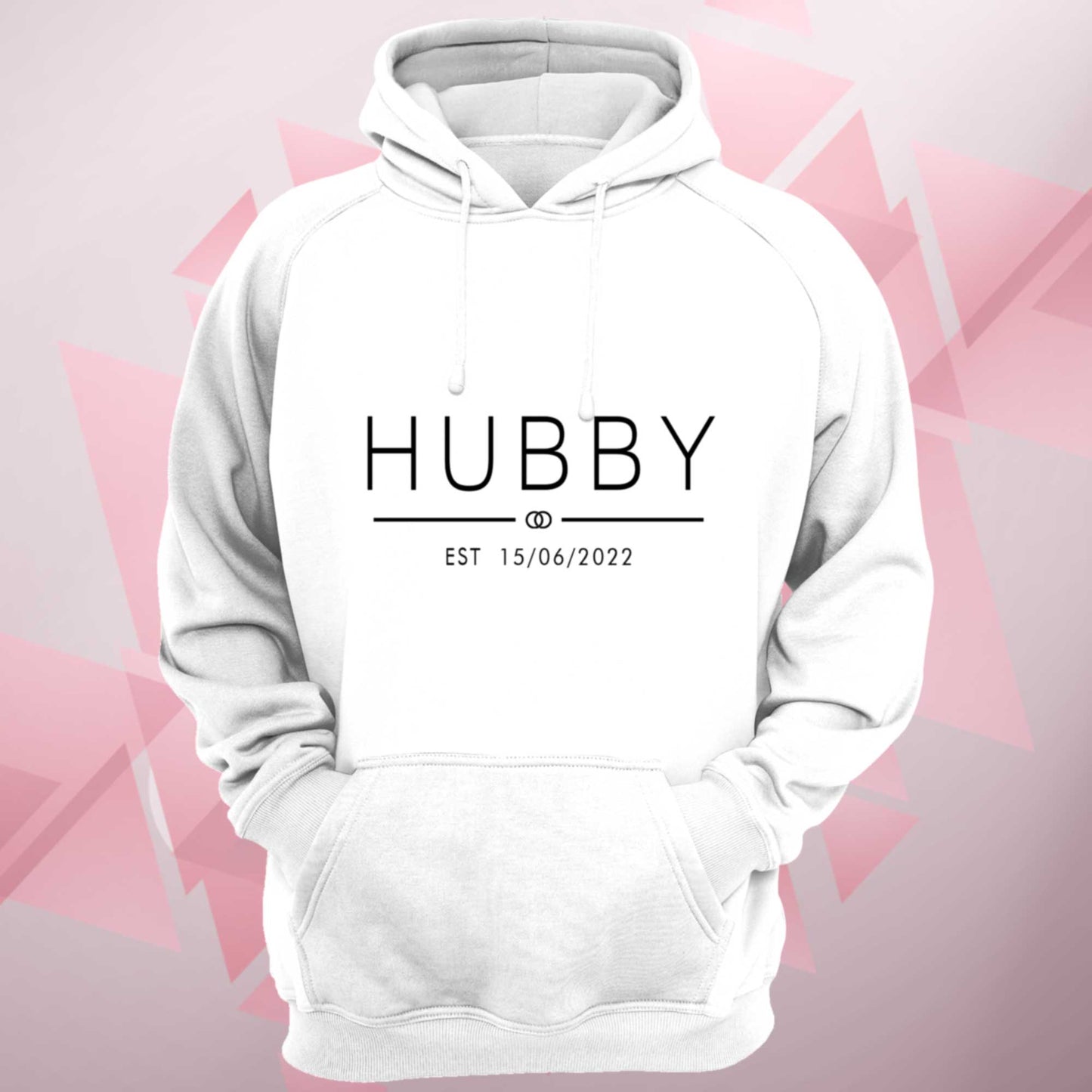 Personalised Hubby Wifey Hoodie Est