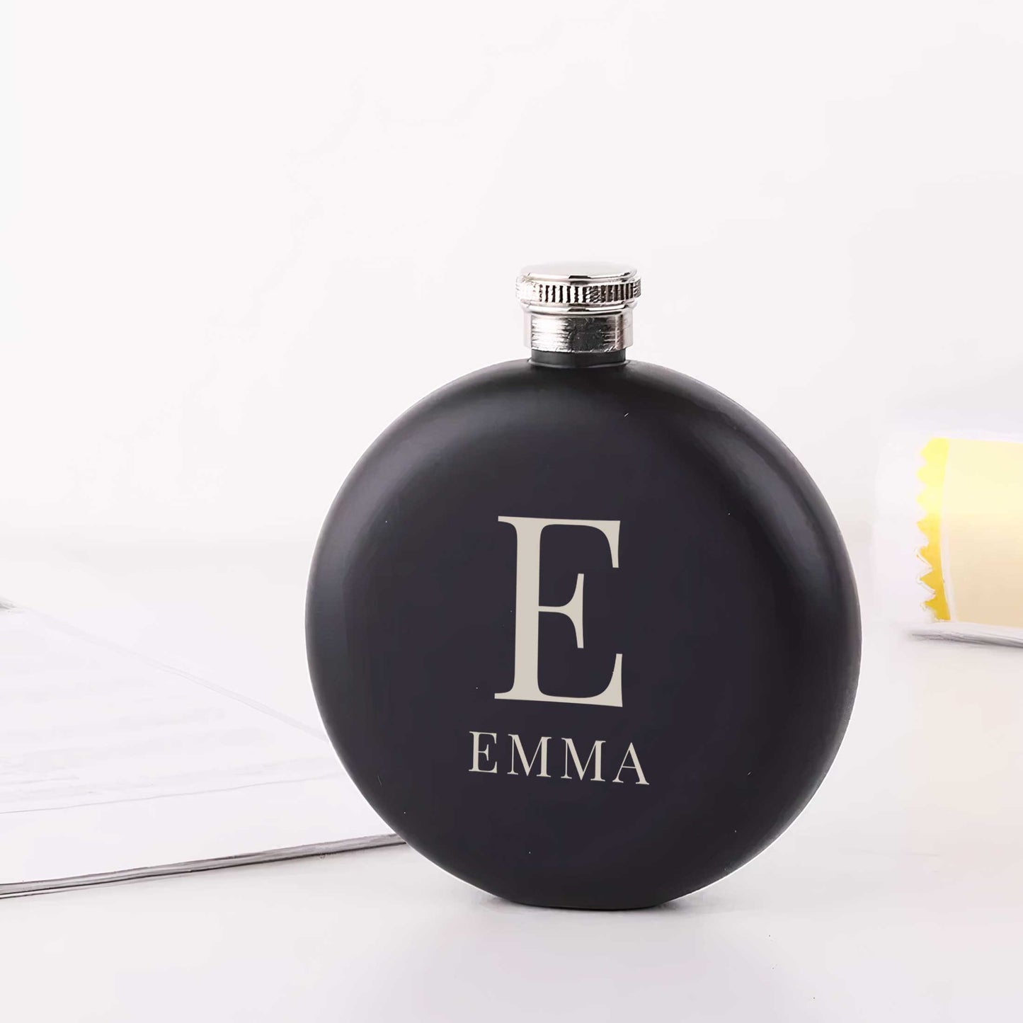 Personalised 5oz Initial And Name Steel Hip Flask