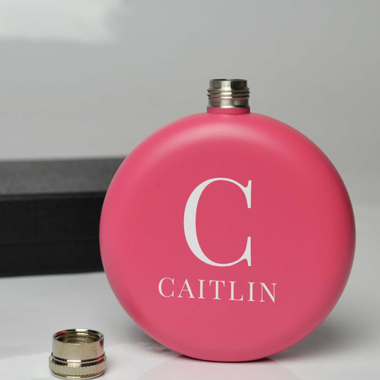 Personalised 5oz Initial And Name Steel Hip Flask