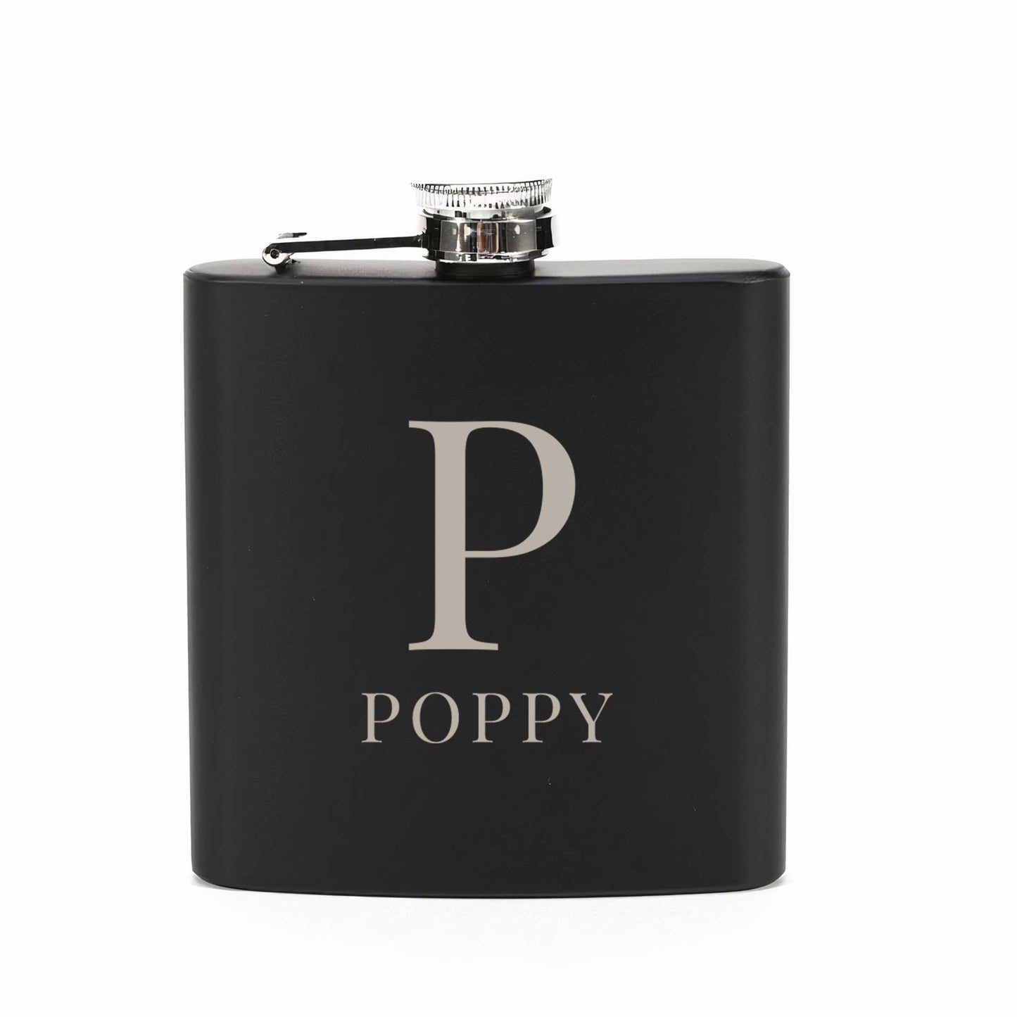 Personalised 6oz Initial And Name Steel Hip Flask