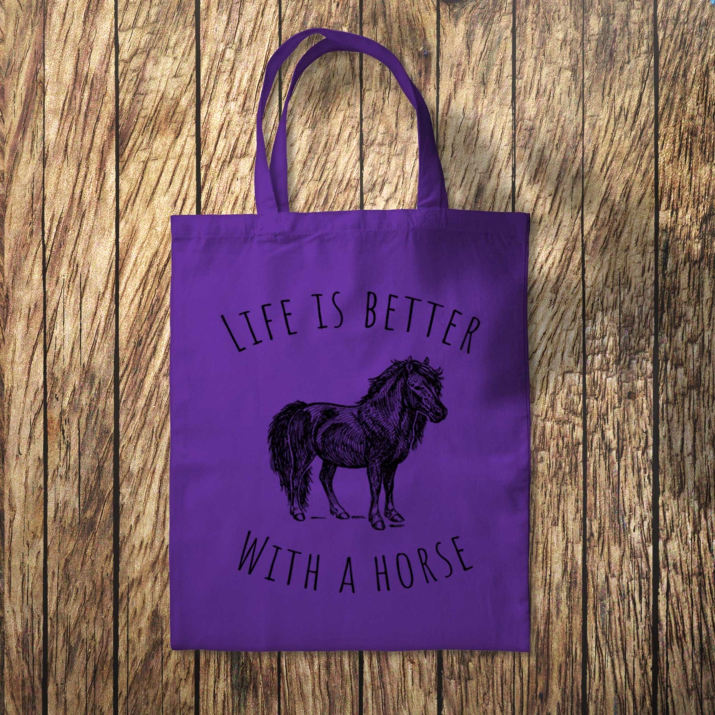 Life is Better With a Horse Tote Bag 10L Bag