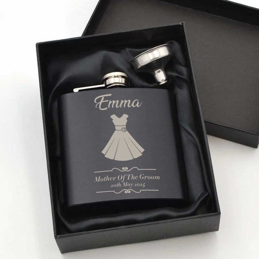 Personalised Dress Wedding Steel Hip Flask