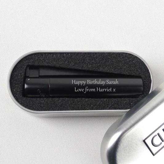 Personalised Message Black Jet Lighter