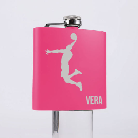 Personalised Slam Dunk Hip Flask 6oz