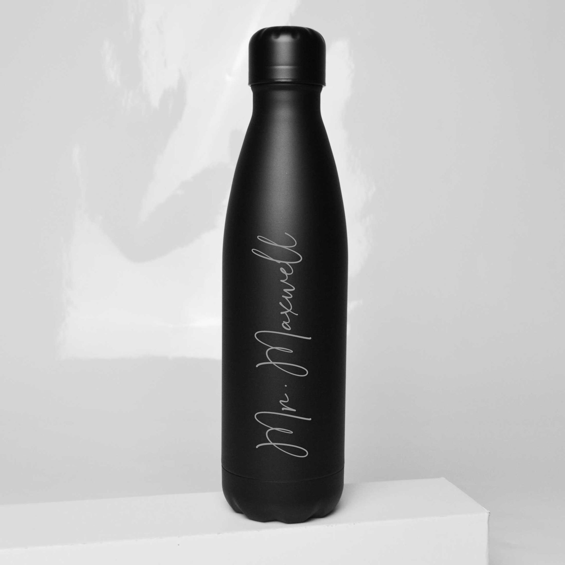 Personalised Name Water Bottle Custom Name Metal Thermos Bottle 500ml - FLUX DESIGNS