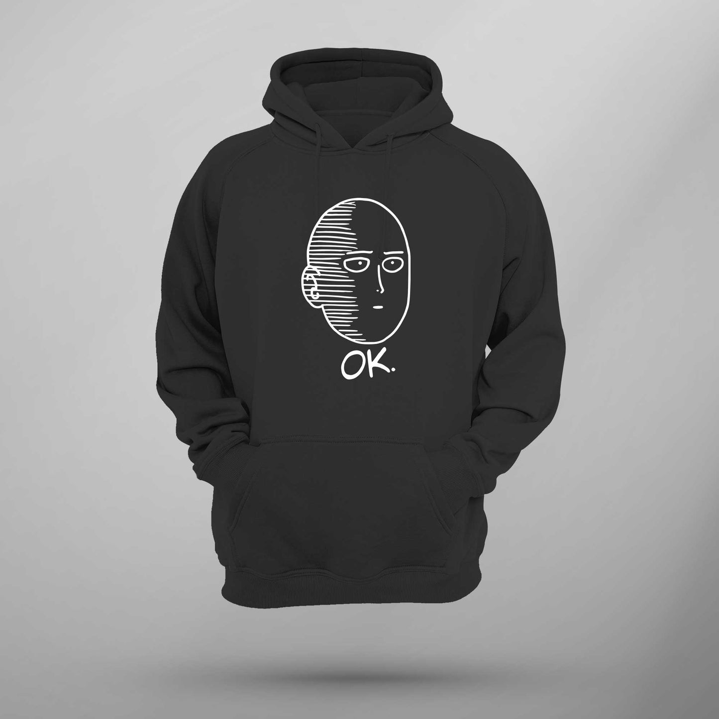 Saitama OK Hoodie One Punch Anime Hoodie OPM - FLUX DESIGNS