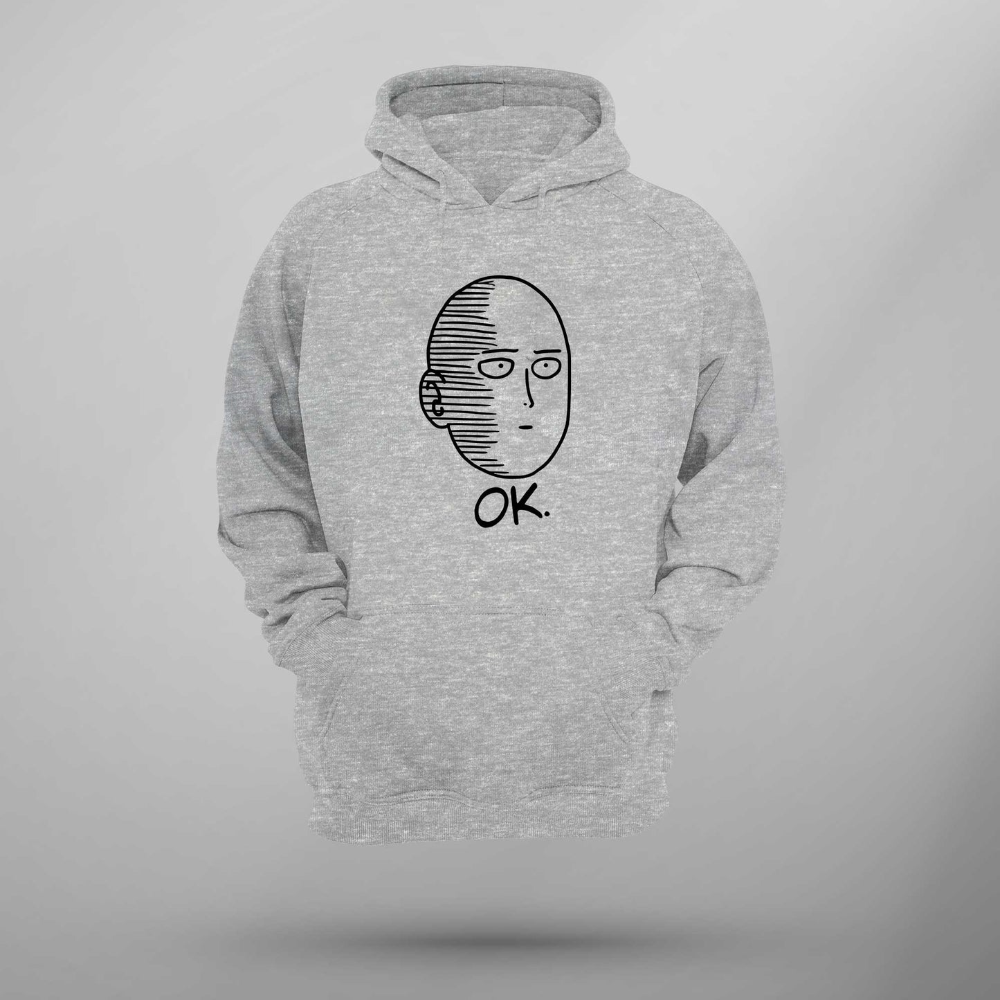 Saitama OK Hoodie One Punch Anime Hoodie OPM - FLUX DESIGNS