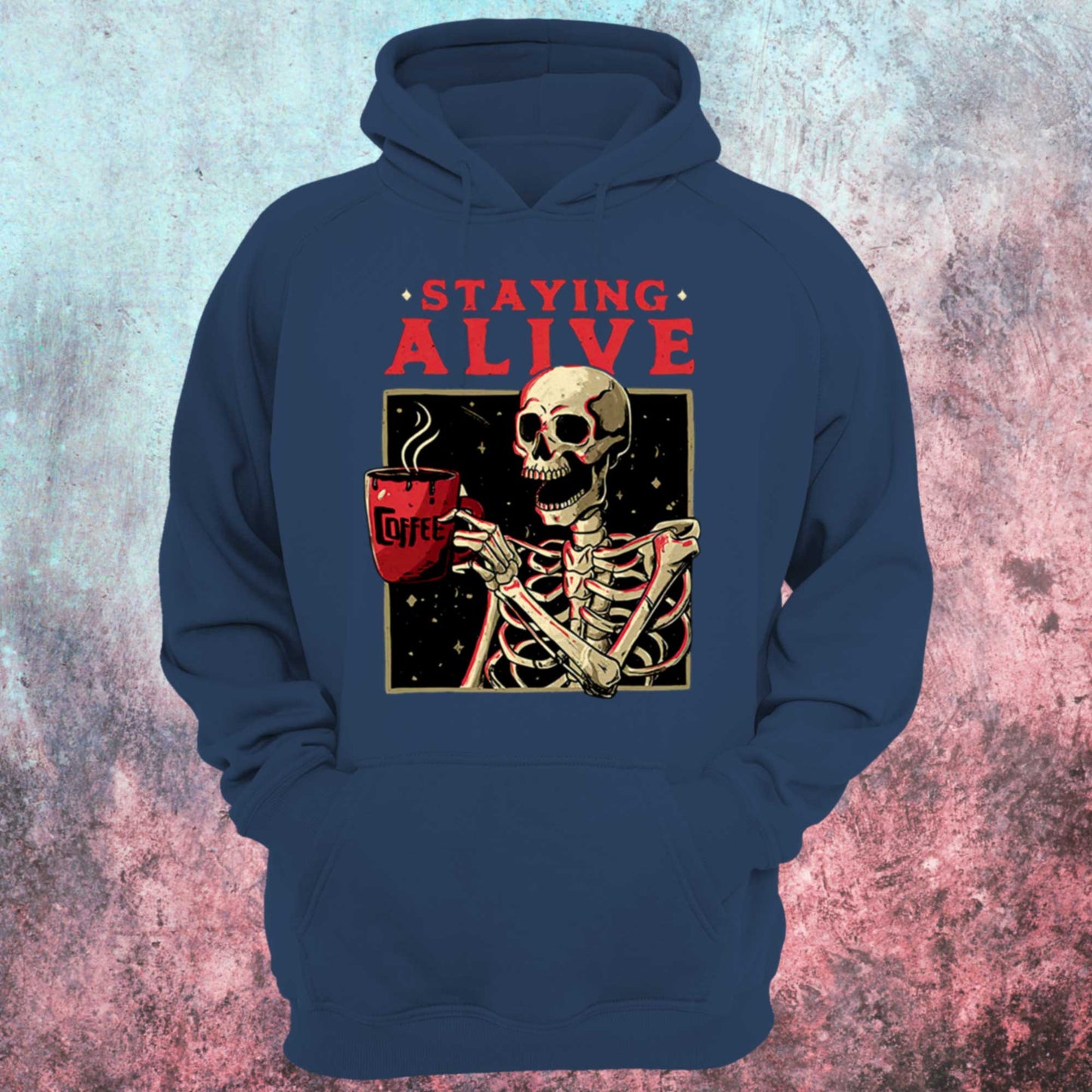 Staying Alive With Coffee Unisex Hoodie