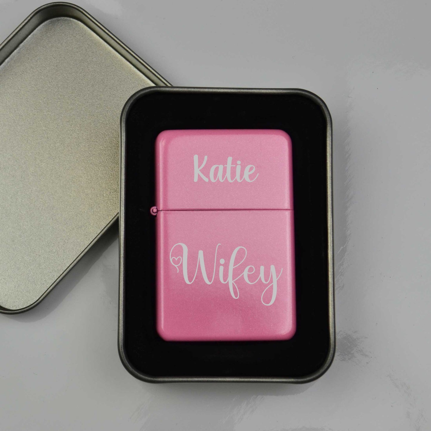 Personalised Wifey Hubby Valentines Gift Lighter