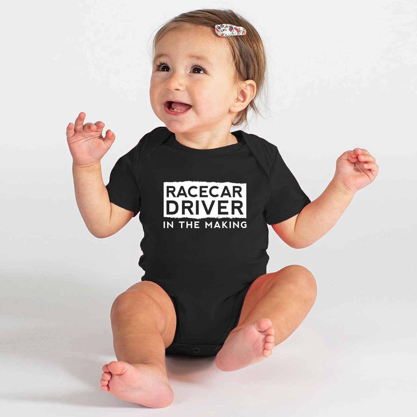 Baby Vest Race Car Driver In The Making Short Sleeve Onesie - FLUX DESIGNS